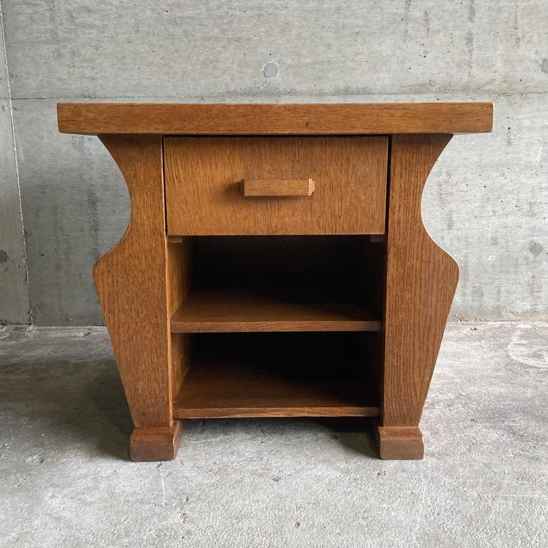 オランダ サイドテーブル チェスト ラック 棚 木製 オーク材 家具 レトロ