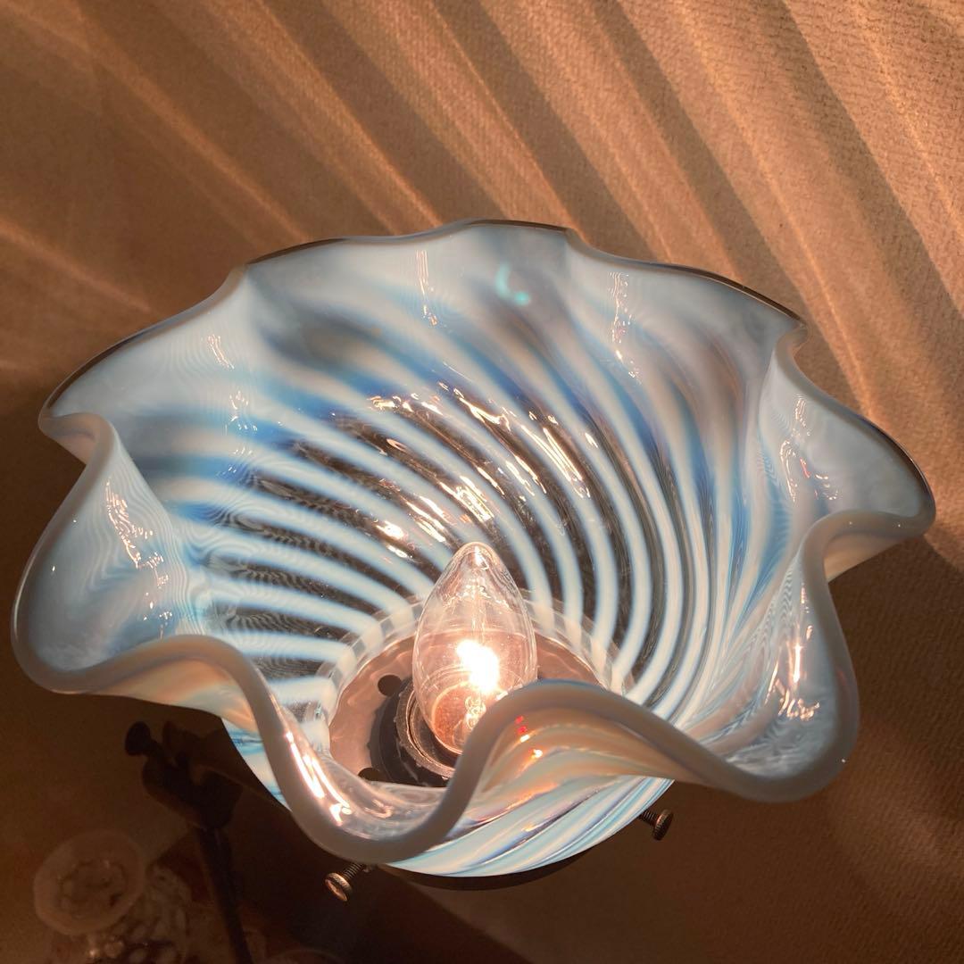 （専用）フェントン　大きなランプシェード　アンティーク　スタンドセット