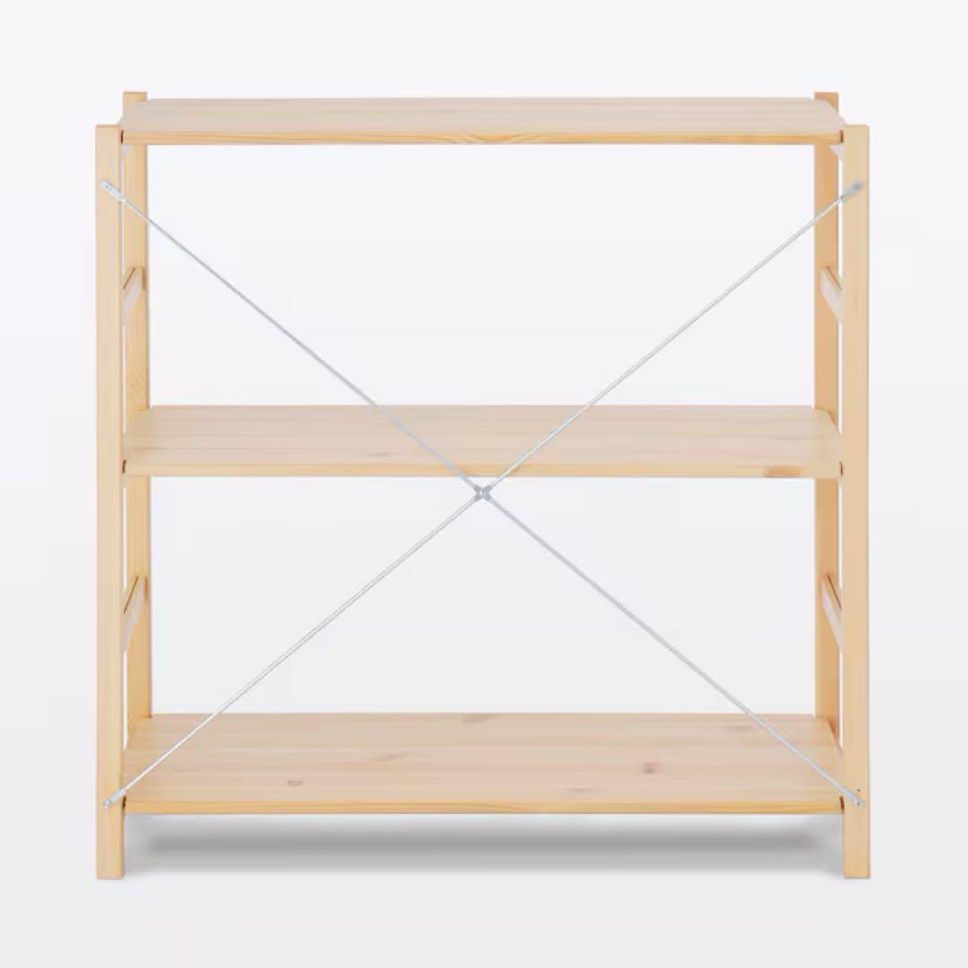 無印良品 パイン材ユニットシェルフ・８６ｃｍ幅・小