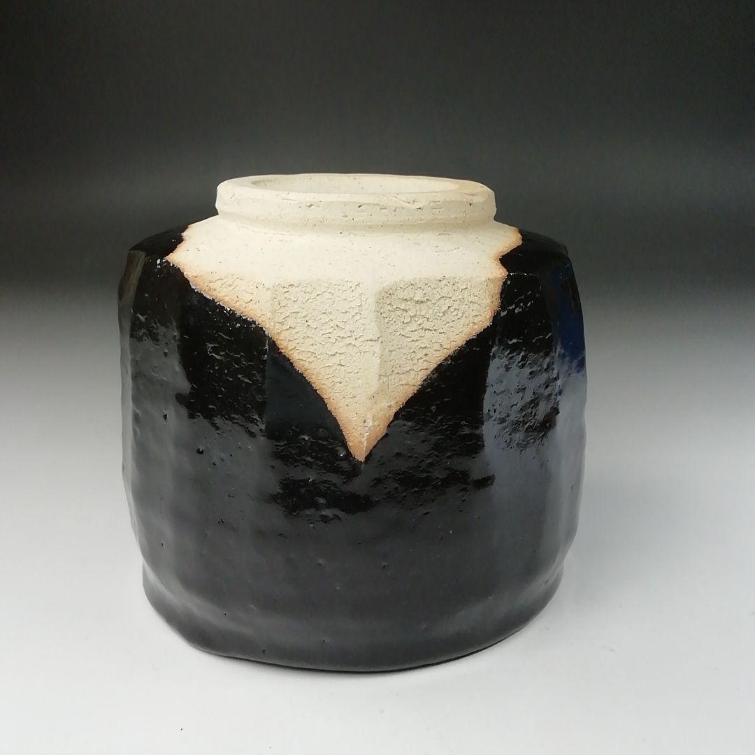 Ｔ５０３　茶碗　『瀬戸黒　小田木写』『半筒茶碗』『西尾香舟』共箱　抹茶碗　茶道具