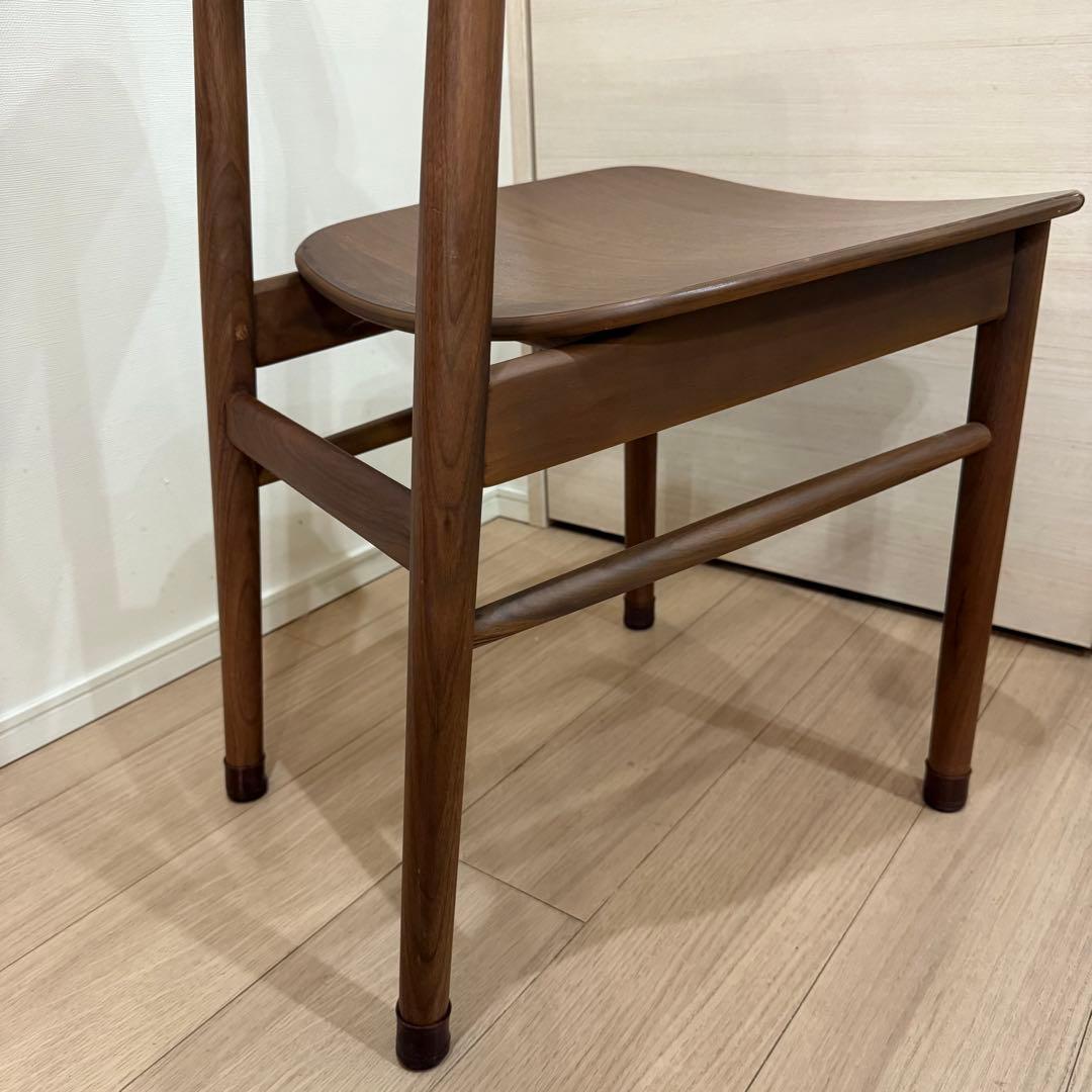 無印良品　ラウンドチェア　ダイニングチェア　ウォールナット