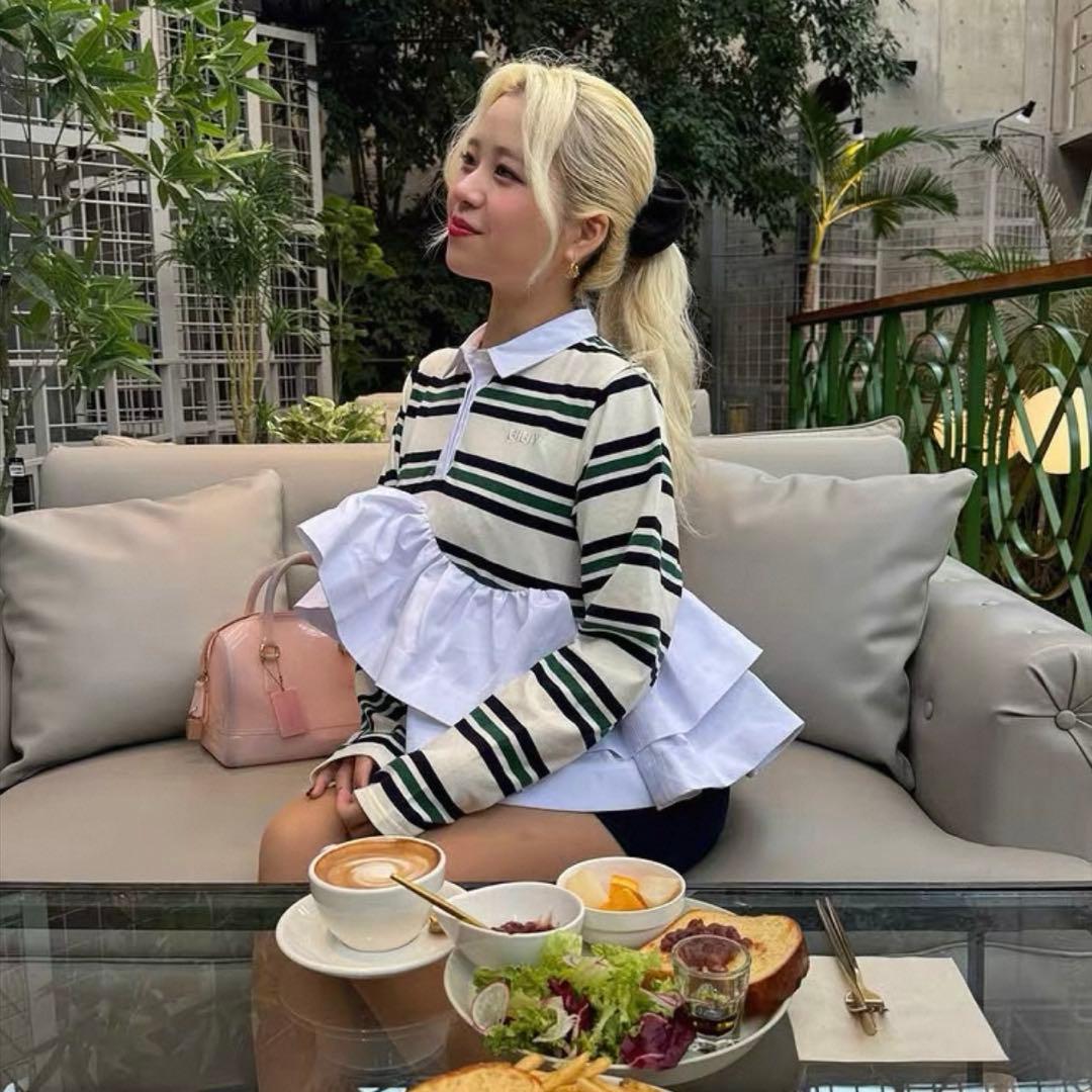 Bibiy. LOLA PEPURAMU POLO WHITE ホワイト