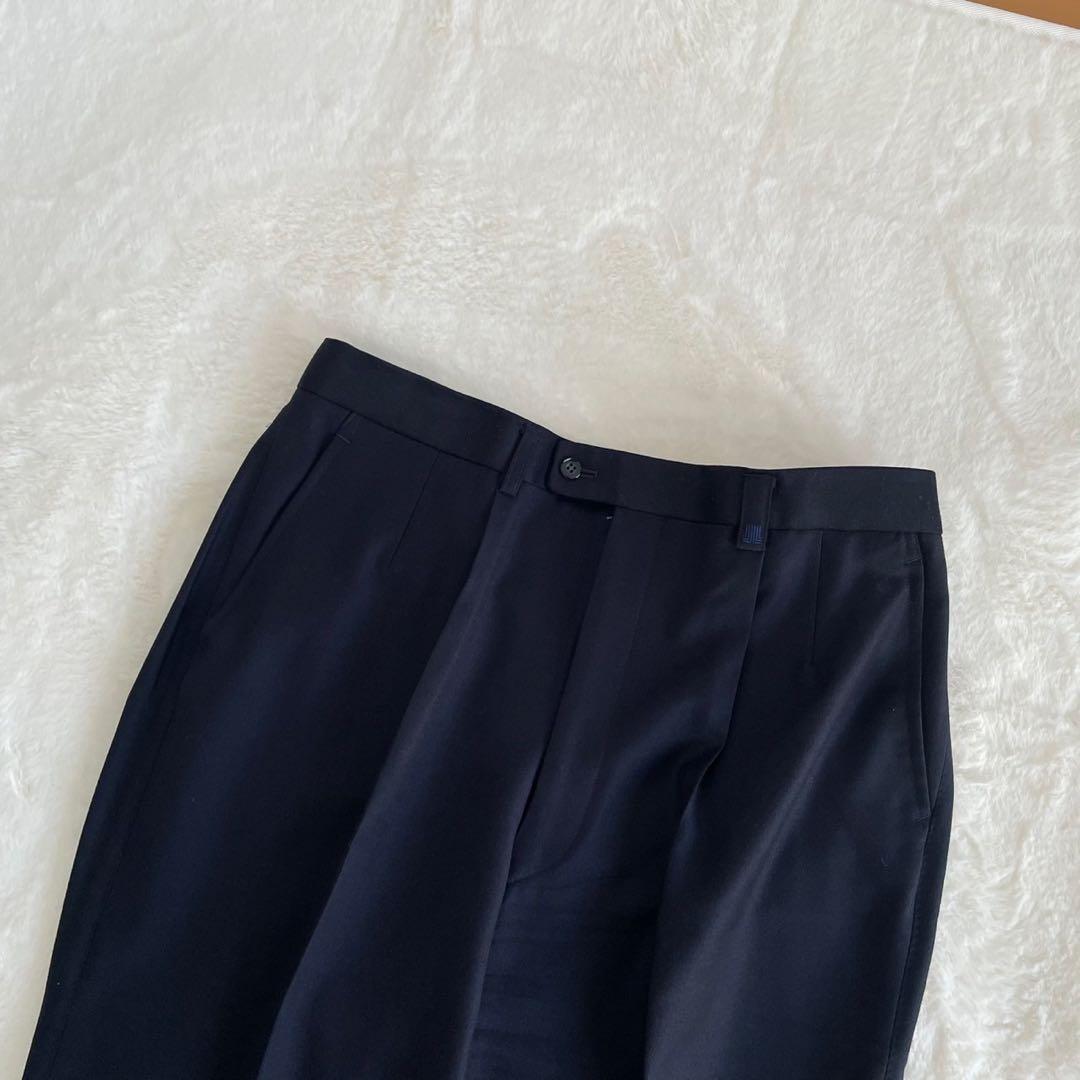 LANVIN PARIS スーツ セットアップ 銀ボタン ロゴ ダブル 裏地柄