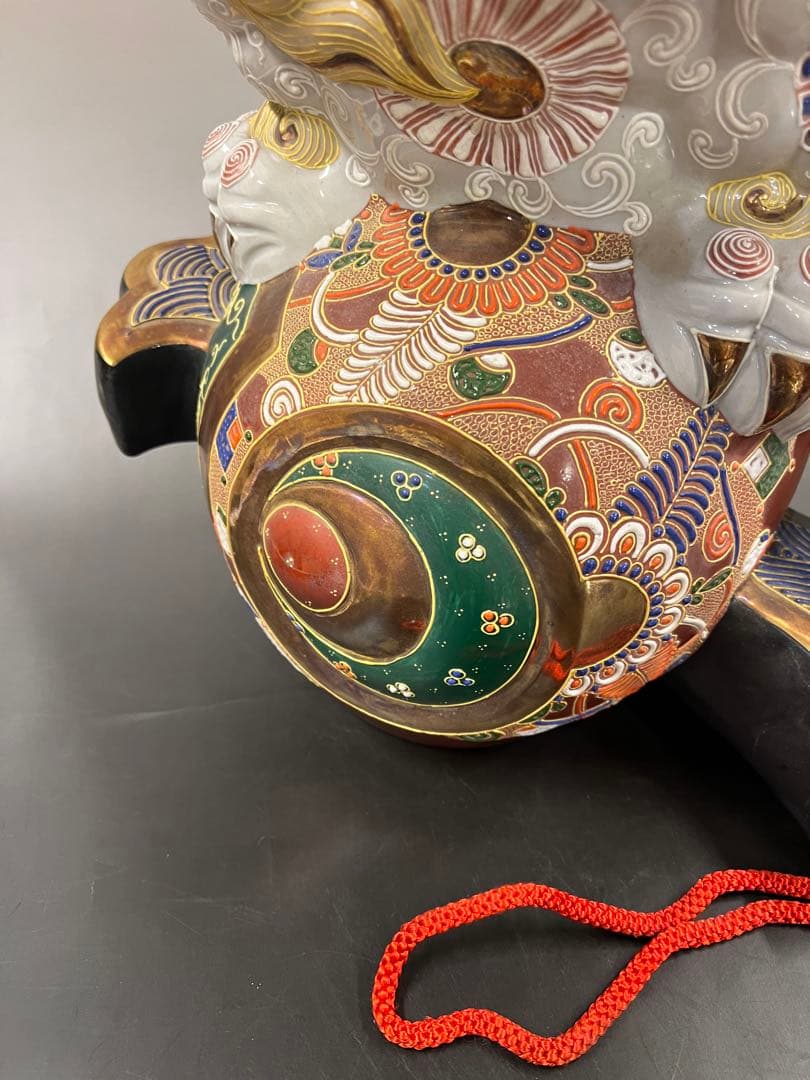 美品 九谷焼 巨大シーサー 送料込み