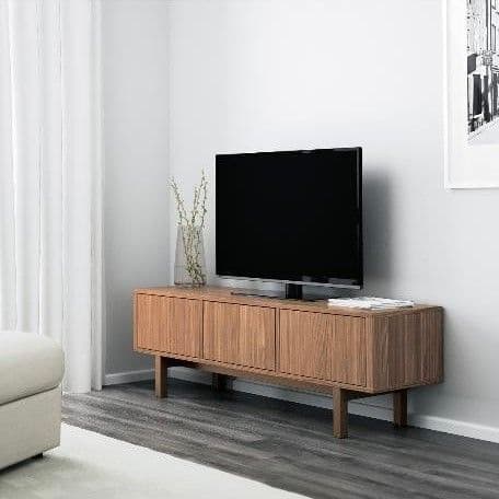 【IKEA/組み立て済】テレビ台ウォールナット 160×40×50cm