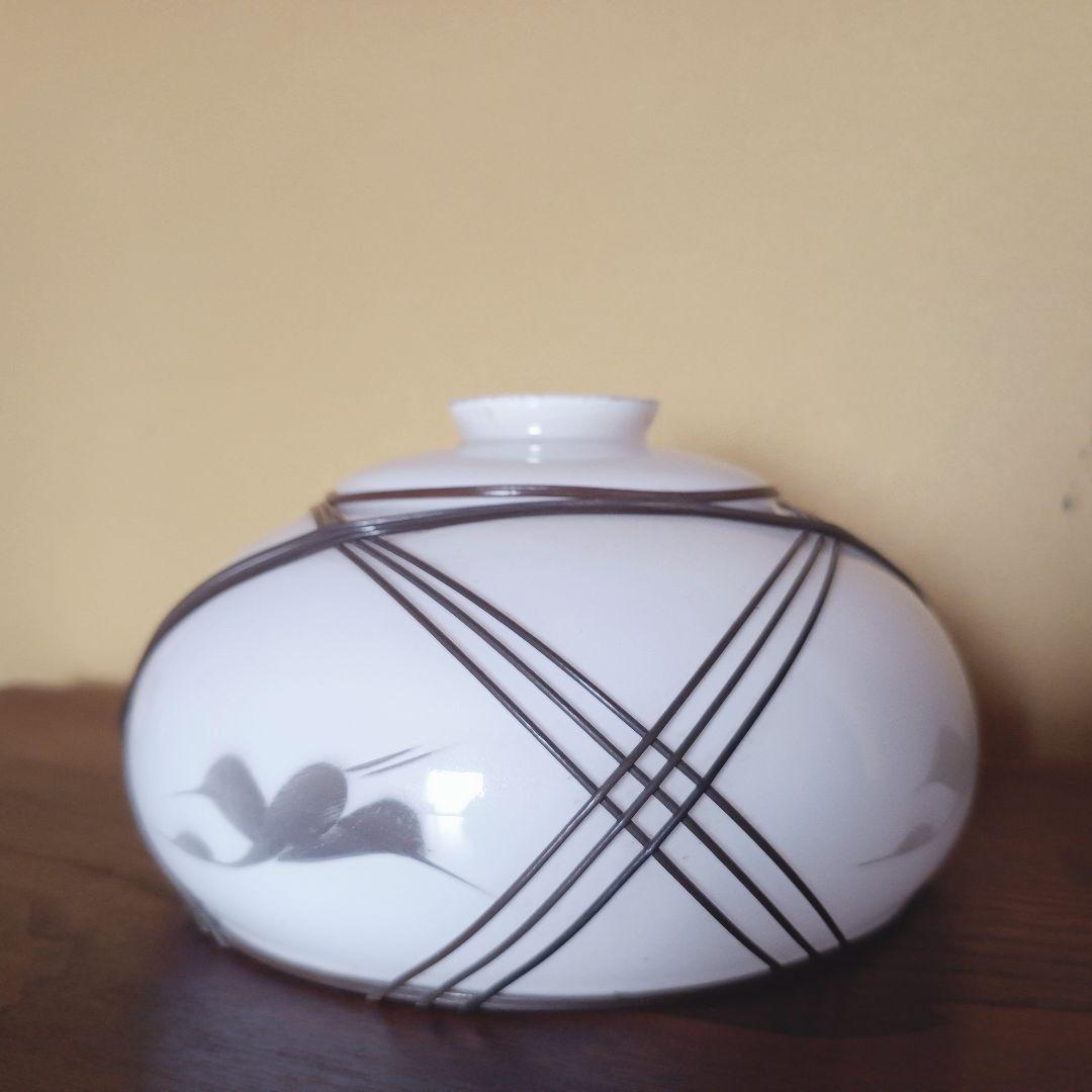 【白】 切子 電笠 ガラス 花模様 被せ 照明 大正 ライト 乳白 シェード