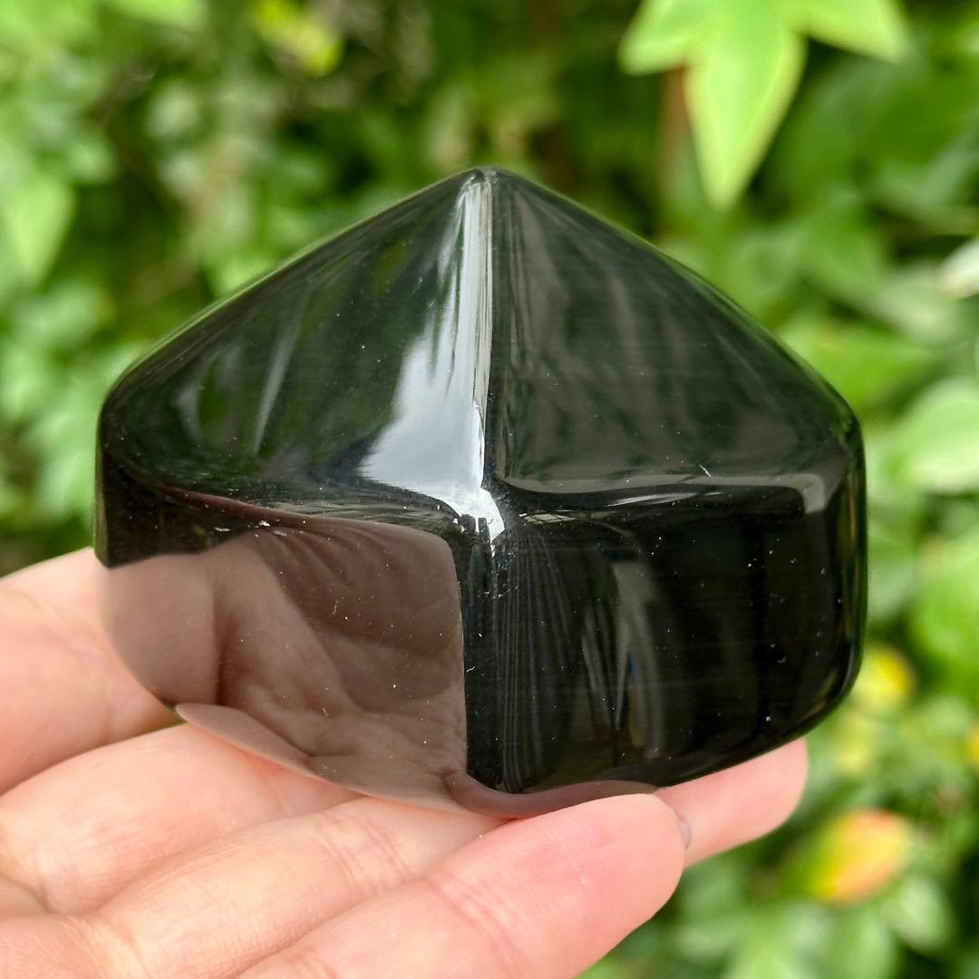 レインボーオブシディアン ハート 置物 MY473