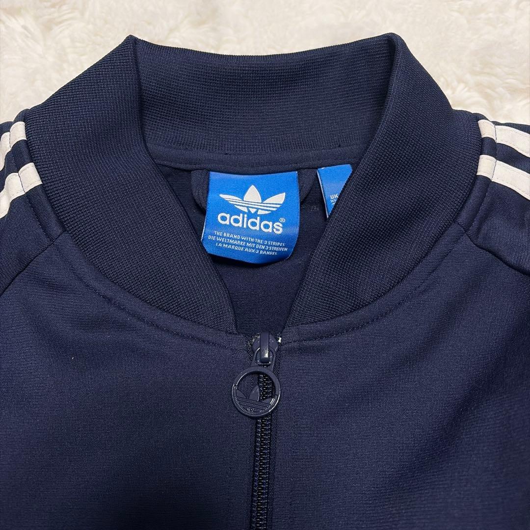 希少 美品 アディダス トラックジャケット 濃紺ネイビー 2XL
