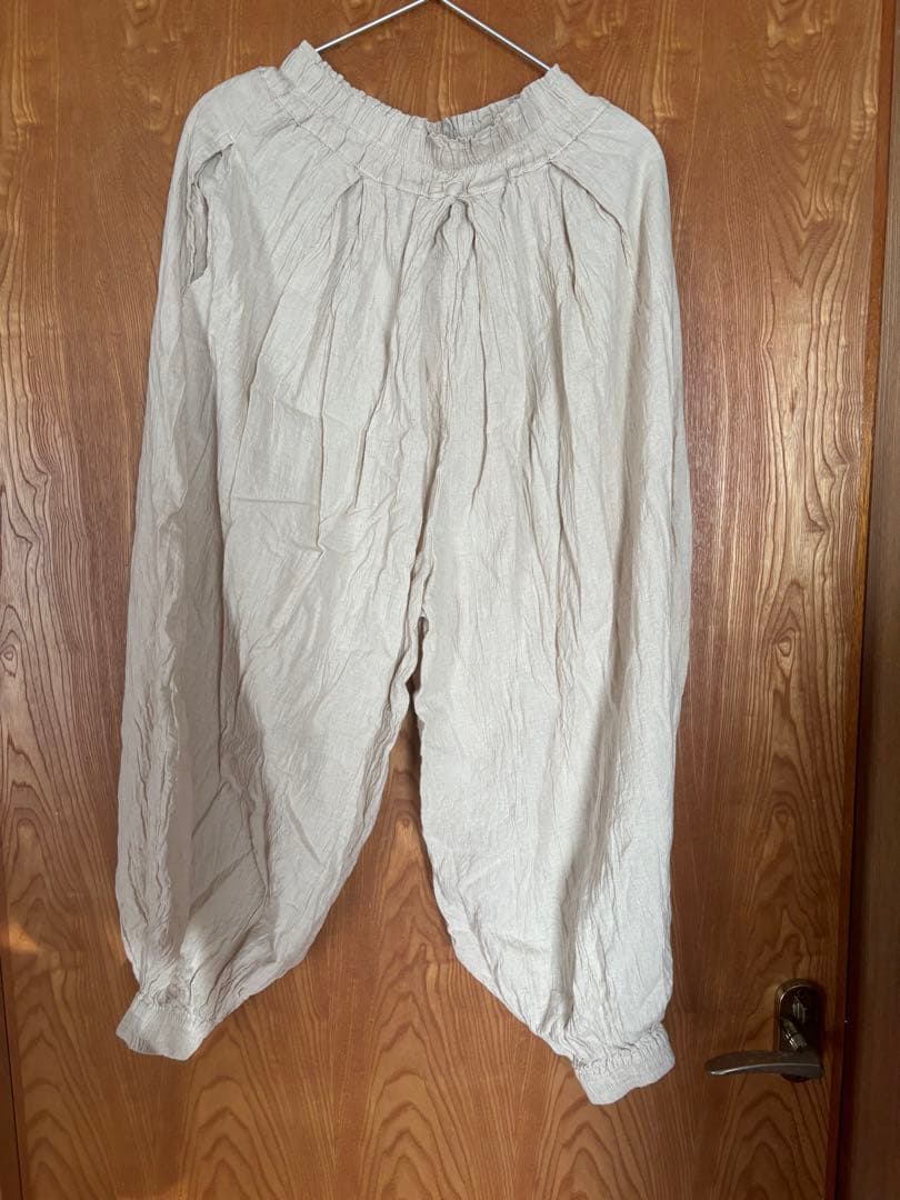 ヂェン先生の日常着 バルーンパンツ 太 S (生成り)