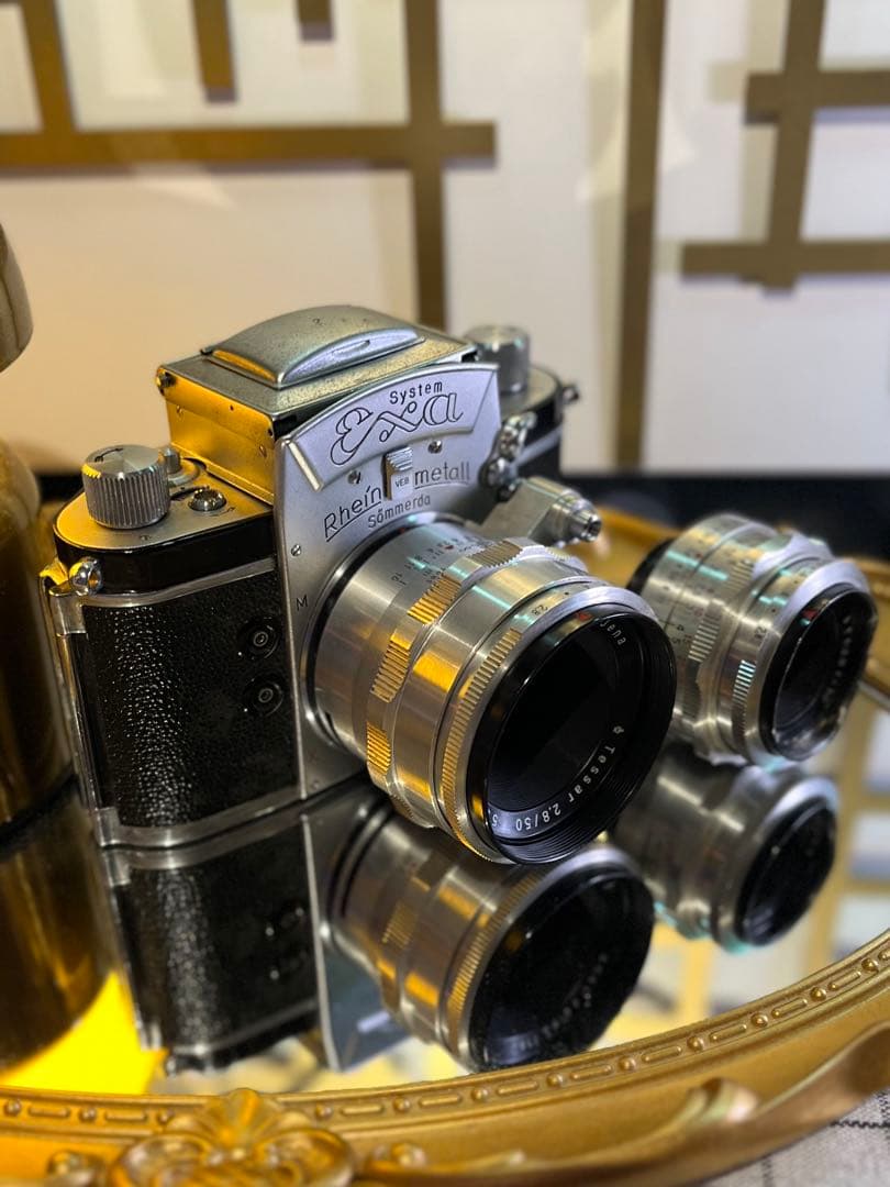 希少モデル イハゲー EXA ラインメタル 刻印入 レンズ2本付 美品