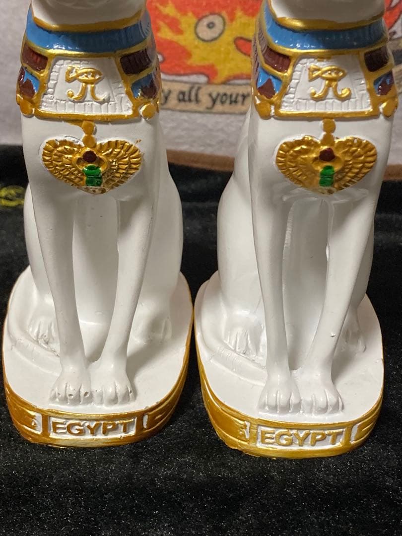 エジプト神バステト風 置物 2体セット