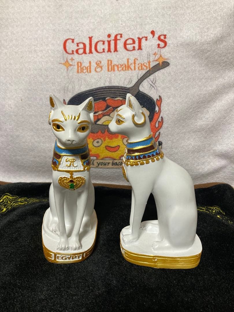 エジプト神バステト風 置物 2体セット