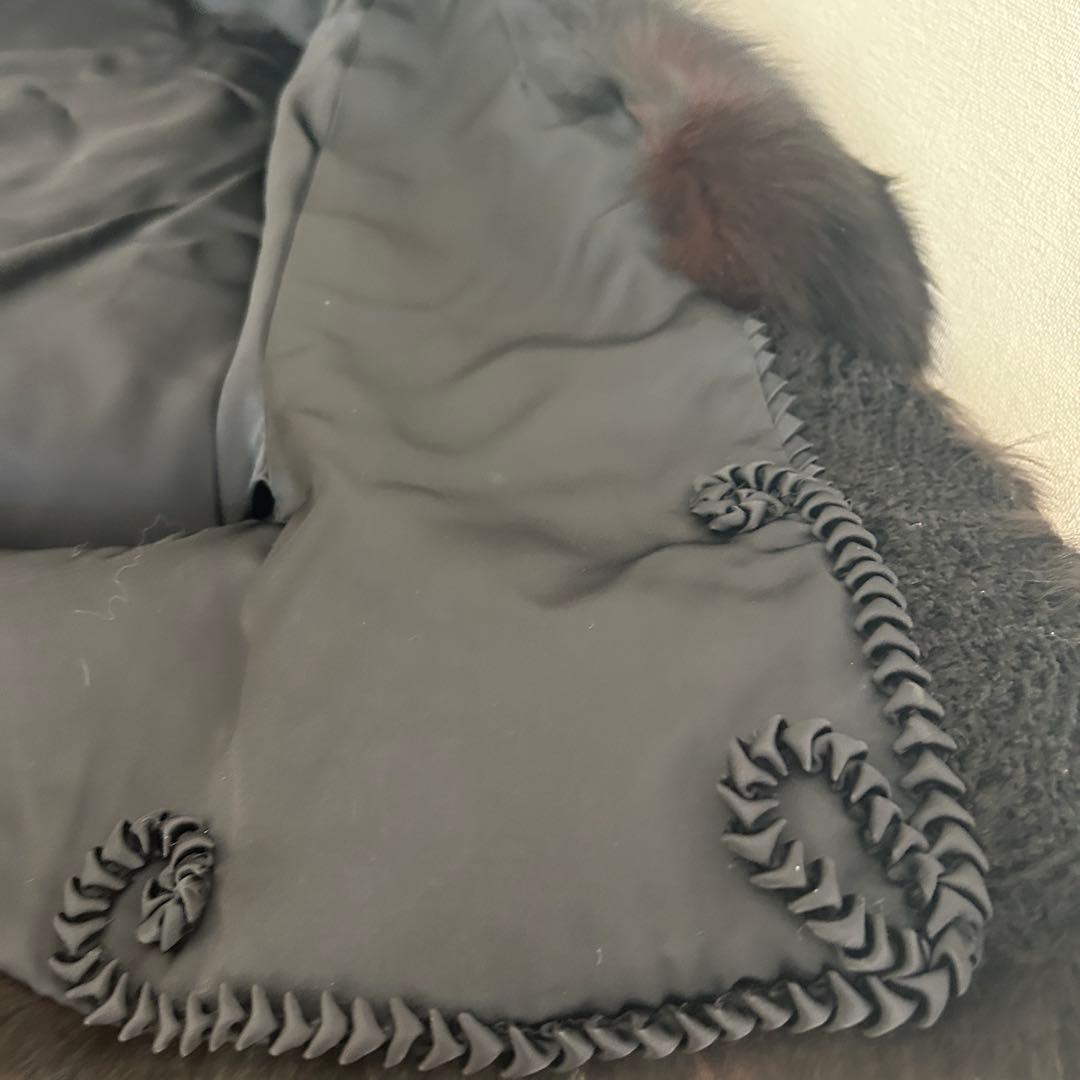 豪華！ベビーラムにFOXトリミングのケープマント　洋装にも和装にも