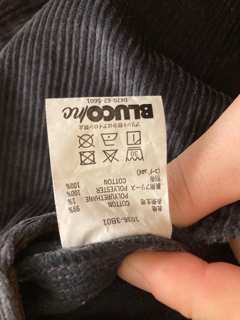 Bluco コーデュロイオーバーオール