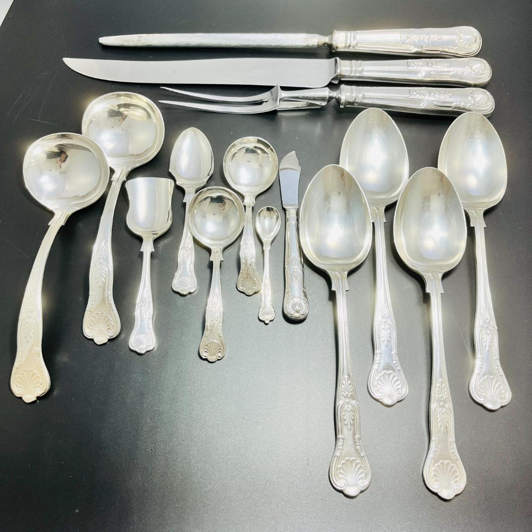 【Arthur Price】キングスパターンのディナーフルセット 135本組