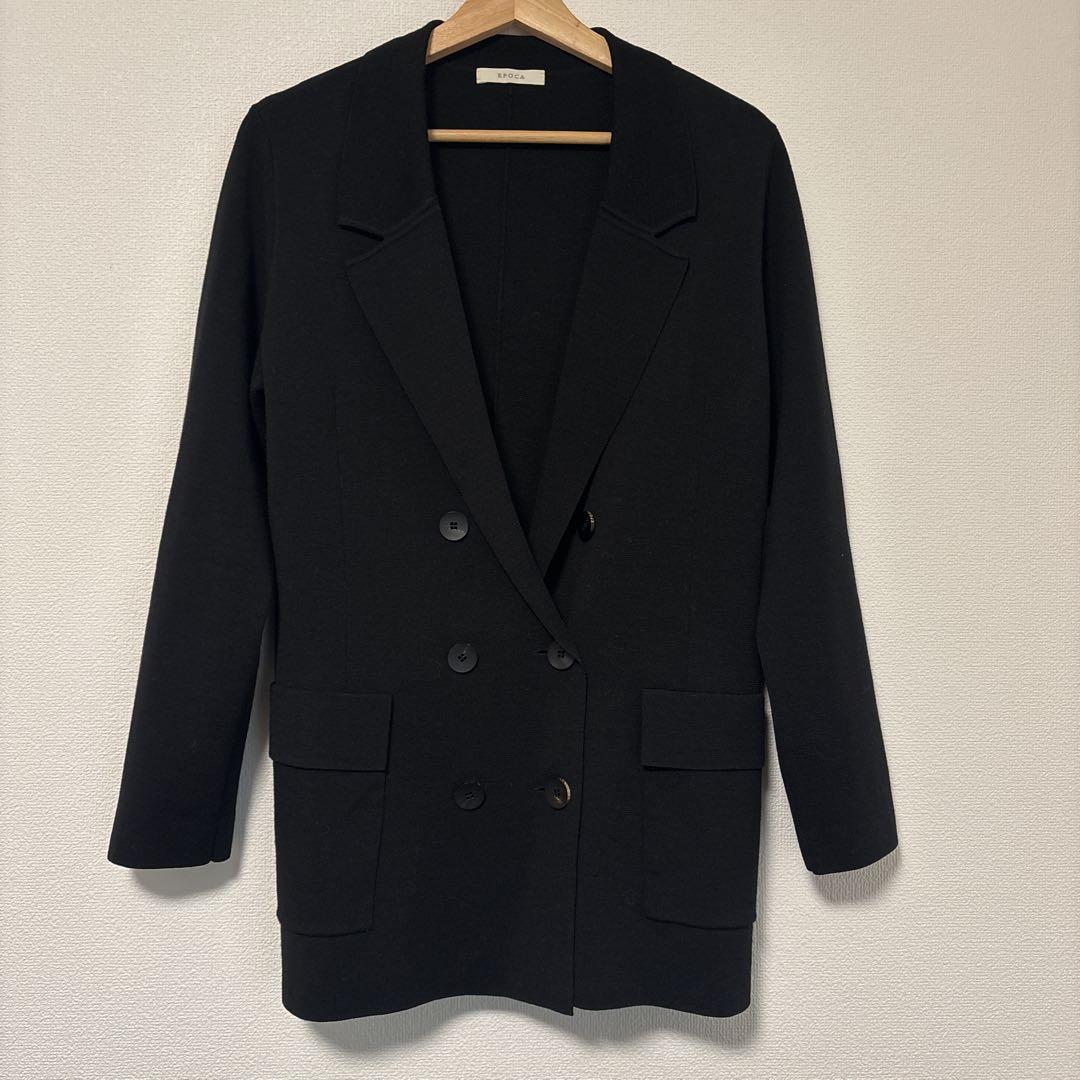 エポカ　epoca La maglia ミラノリブ　ニットジャケット　ダブル