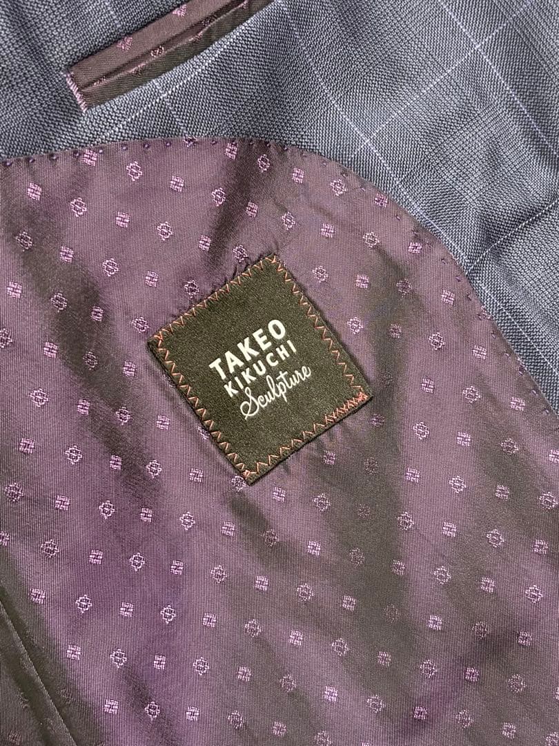 【ドーメル】TAKEO KIKUCHI 最高級スリーピーススーツ　ネイビー