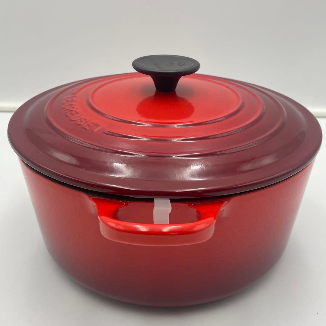 美品　LE CREUSET ココット ロンド 24cm レッド