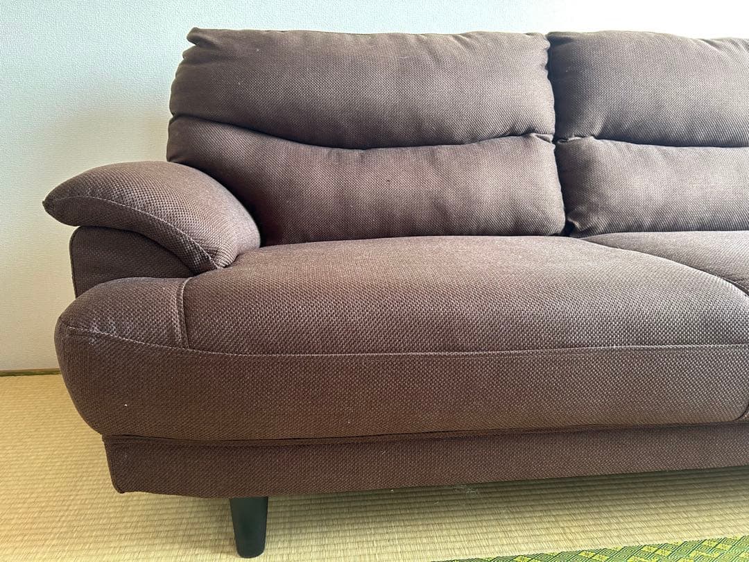 ニトリ/キャッツ3 2人用　3人用ソファ/ブラウンソファ