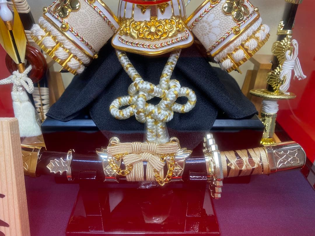 伊達政宗　東京久月　五月人形　家紋付き兜飾りガラスケース入