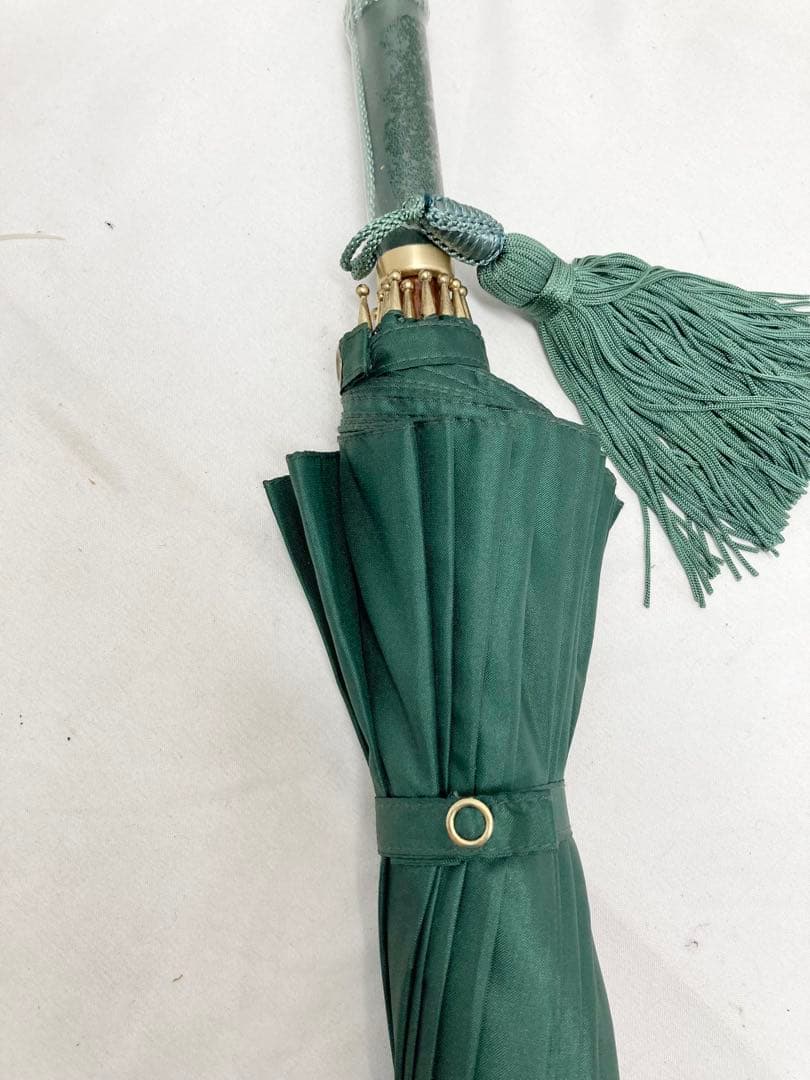 皇室御用達　前原光栄商店　16本骨　長傘　緑