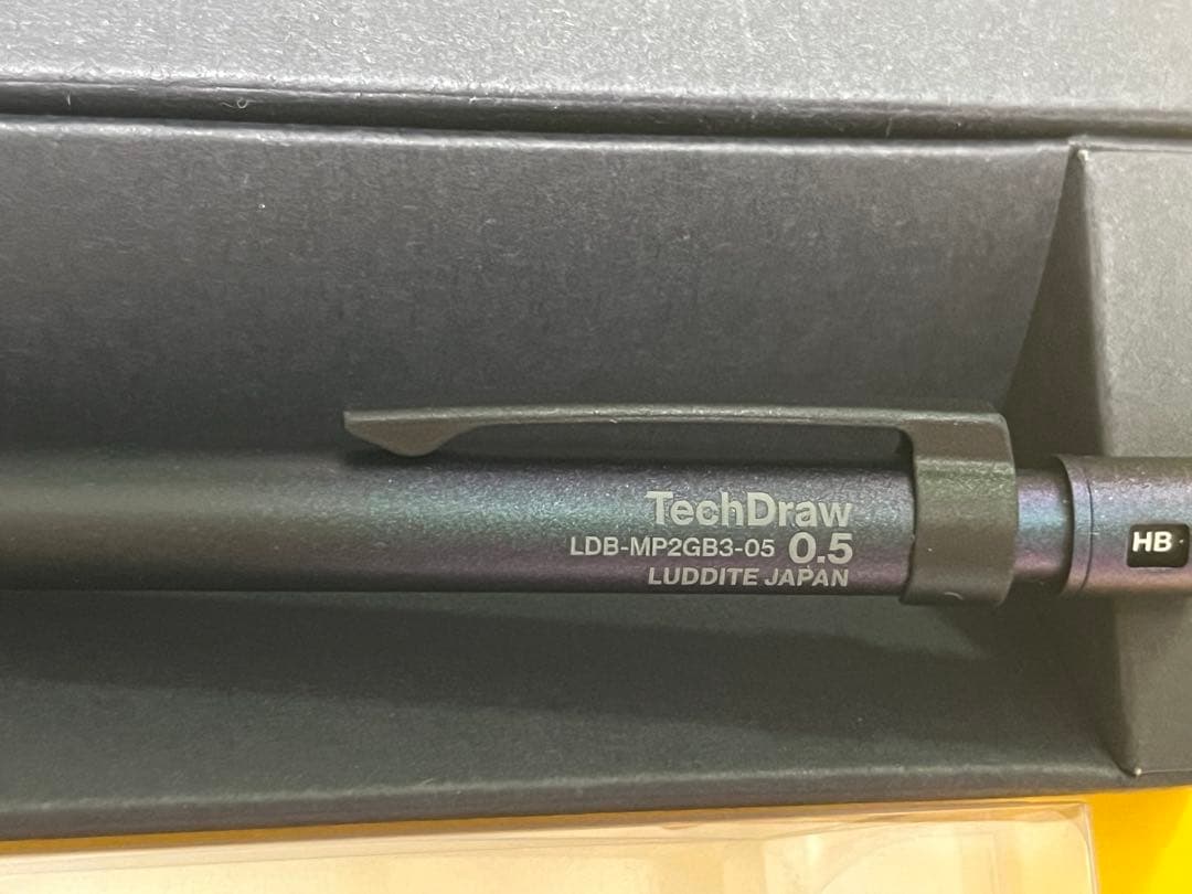 ラダイト テックドロー2 シャープ偏光グラデーションイエローナイフ 芯ケース定規