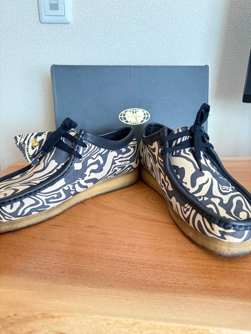 マ*ハ様 クラークスx Wu Wear別注WallabeeWW Loネイビー紺2