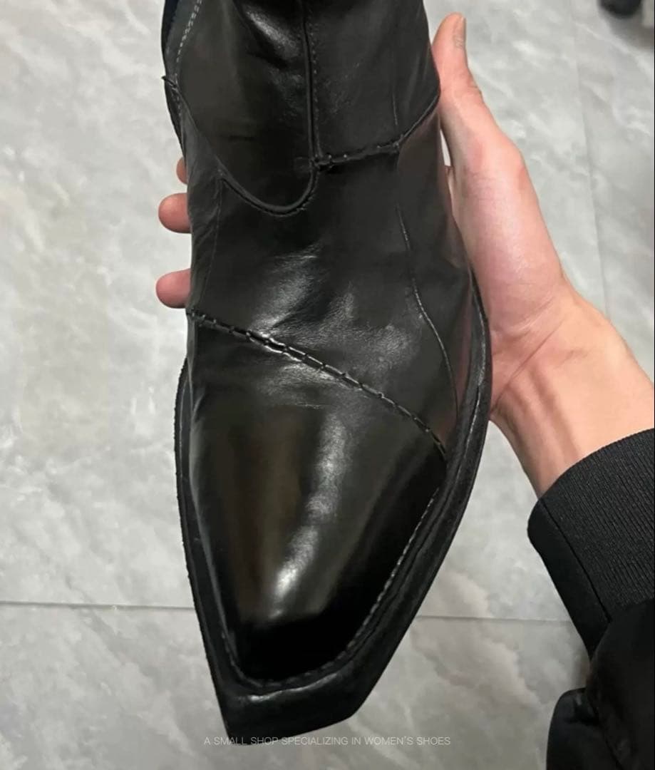 Opium Dark Crest Side-Zip Heel Boots ブーツ