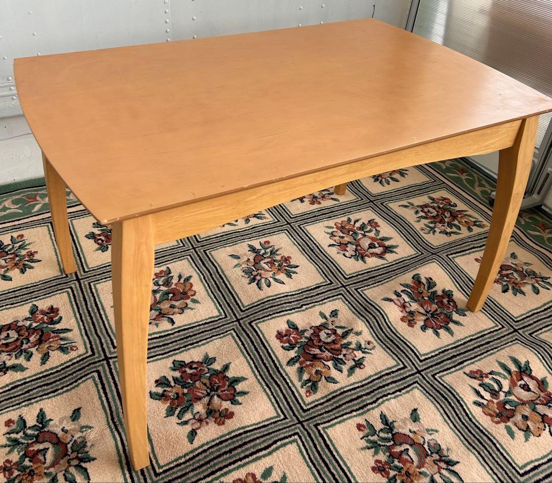 521 木製ダイニングテーブル ナチュラル 北欧風 韓国風 モダン 4人用 a