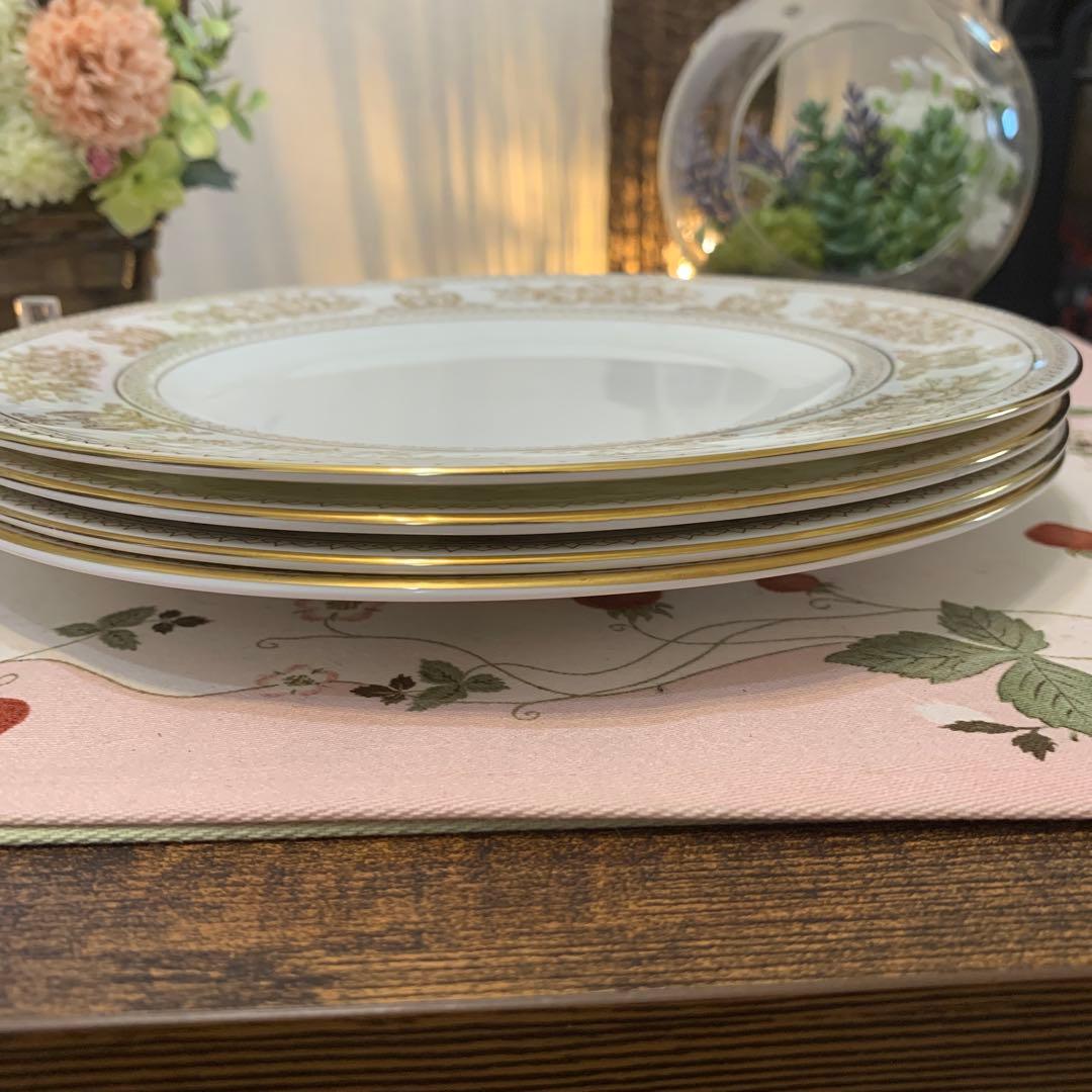 希少　ウェッジウッド ゴールド　コロンビア　22.5cm ディナープレート4枚