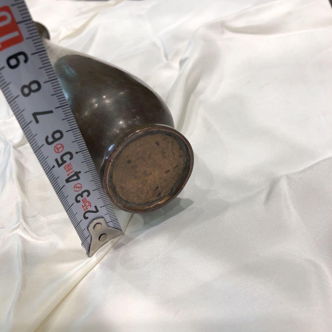 銅製アンティーク昆虫黄金虫一輪挿し