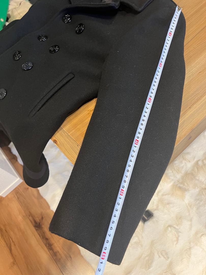 s*t様 名作　stussy×schott 98年製　限定ピーコート　黒　USA