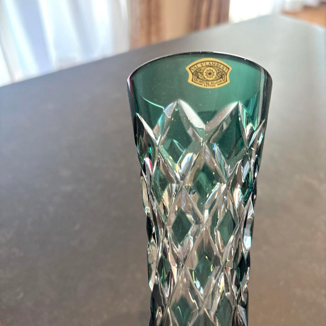 【美品／ヴァルサンランベール】花瓶（Val Saint Lambert）