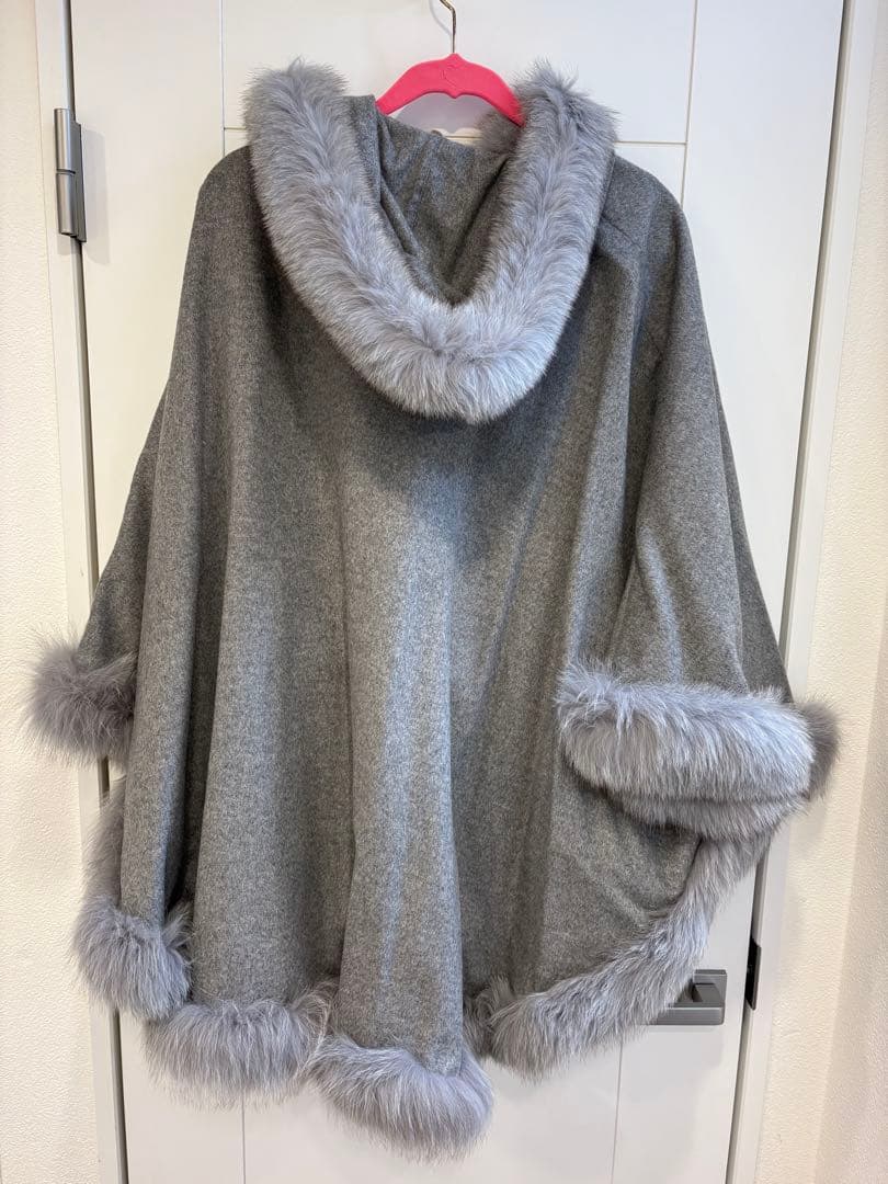 BALMAIN カシミア100 フォックスファー