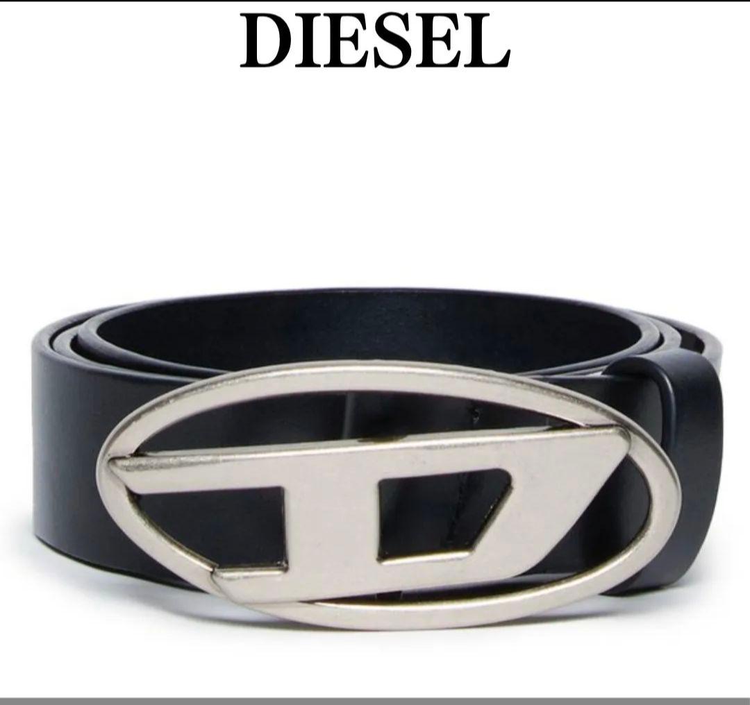 大人もOK DIESEL B1DR　Dロゴ ベルト　キッズ　レディース