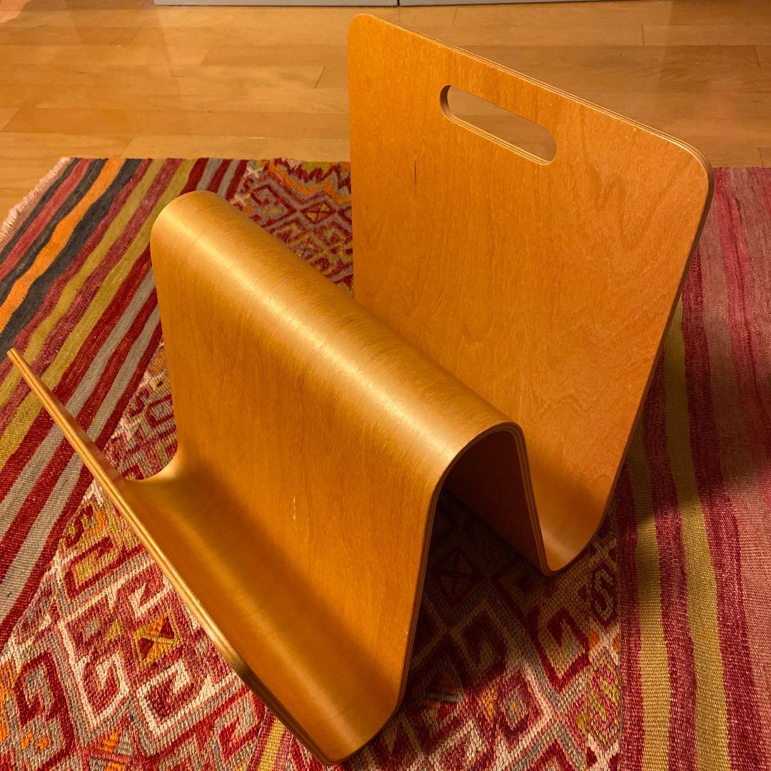 offi プライウッド マガジンラック バーチ