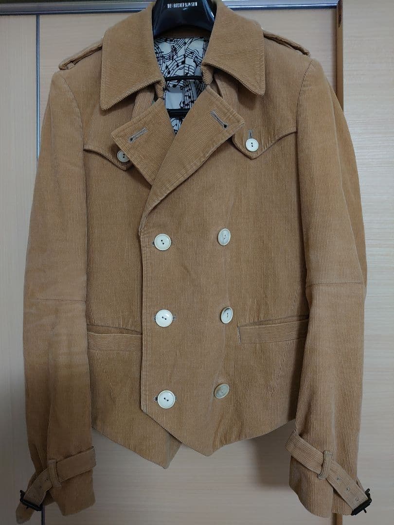 07ss ナンバーナイン 音符 コーデュロイ Pコート