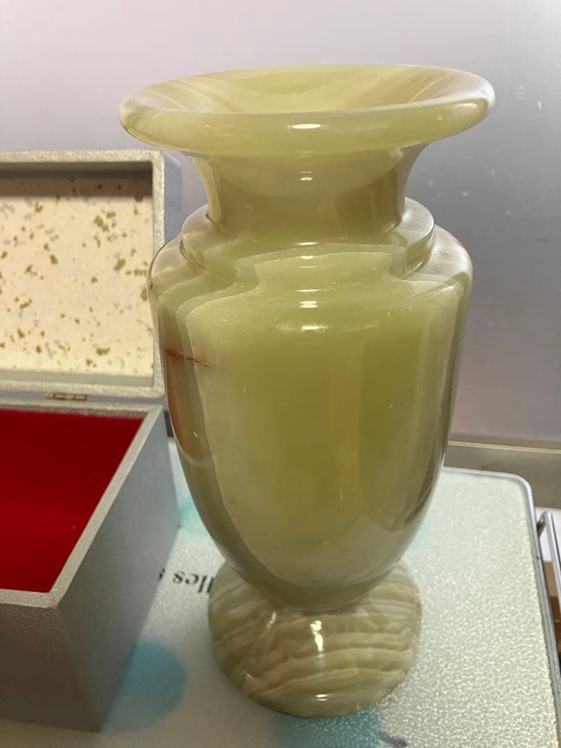 昭和レトロ　玉花器　瑪瑙　アンティーク　ヴィンテージオニックス　フラワーベース