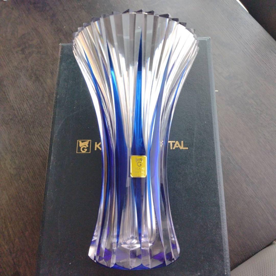 カガミクリスタルkagami 江戸切子 フラワーベース 花瓶 サンクラール