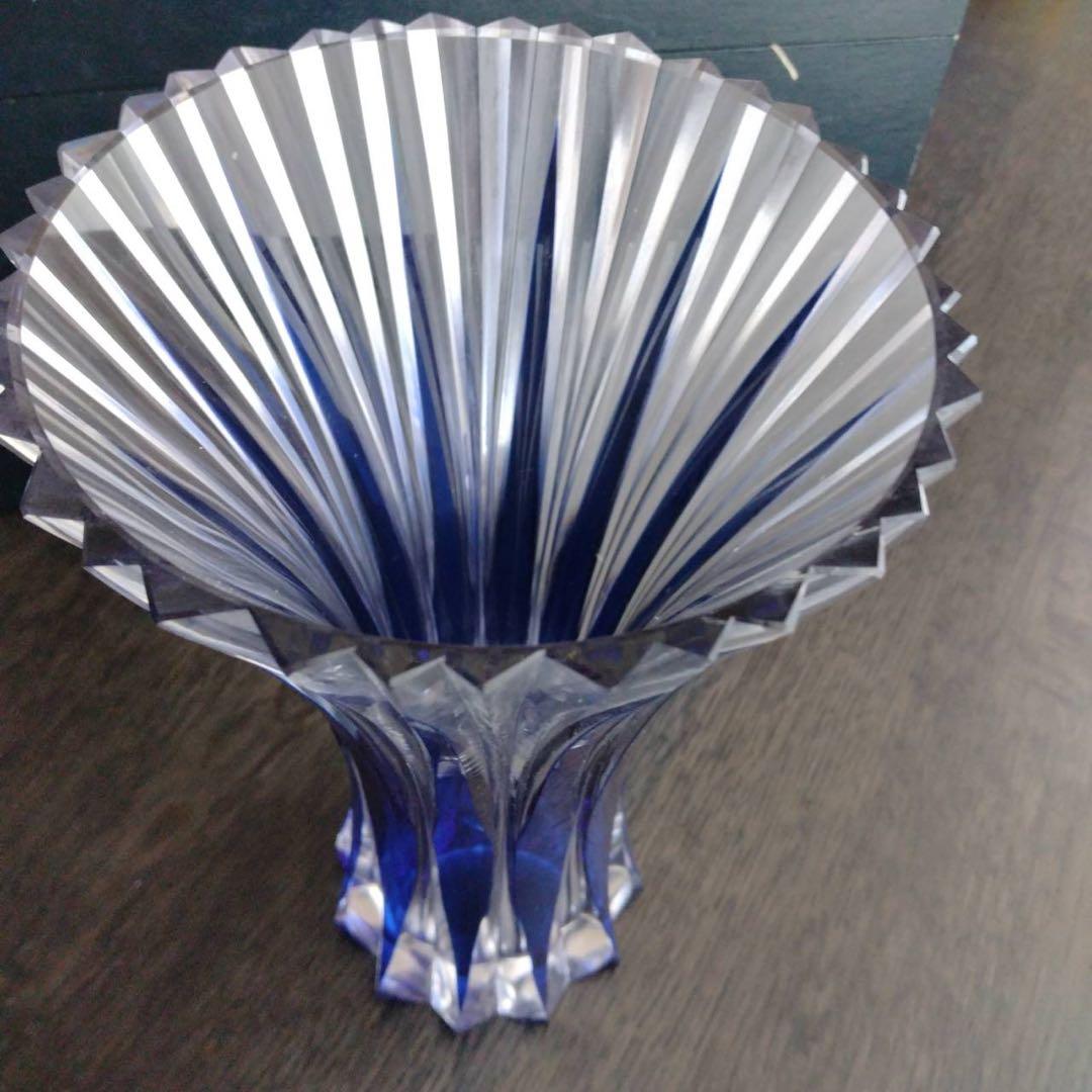 カガミクリスタルkagami 江戸切子 フラワーベース 花瓶 サンクラール