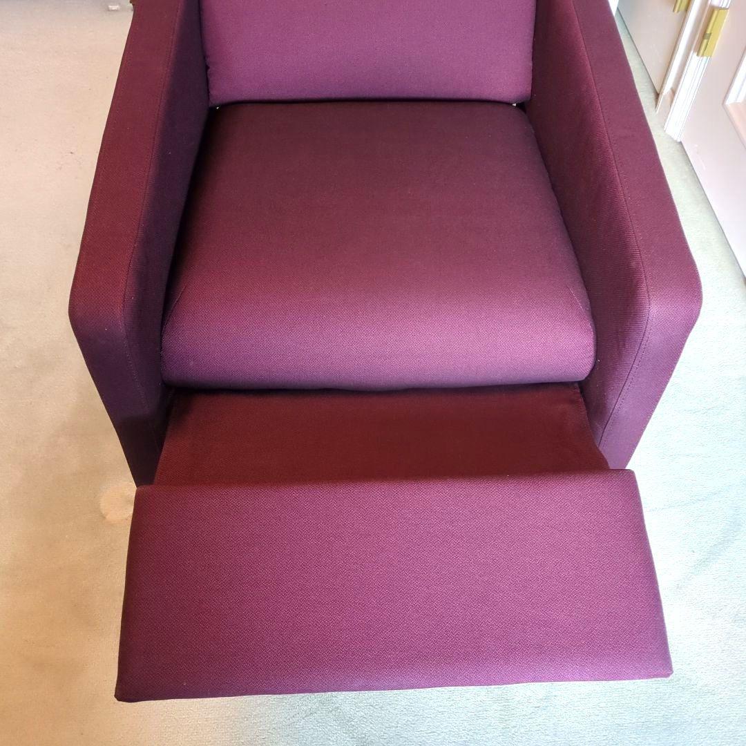 リクライニングソファ　 1人掛けソファ ダークレッド　リクライニングチェア