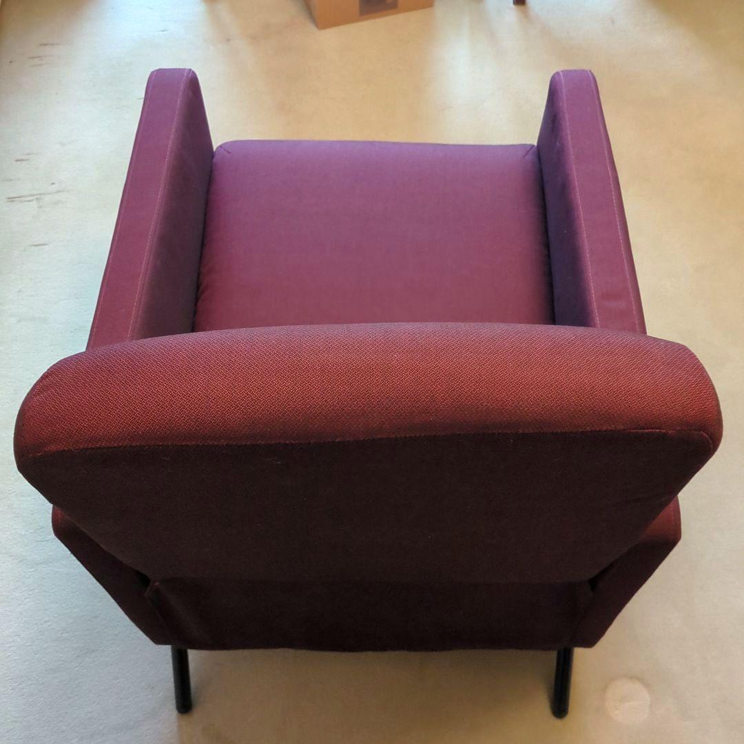 リクライニングソファ　 1人掛けソファ ダークレッド　リクライニングチェア