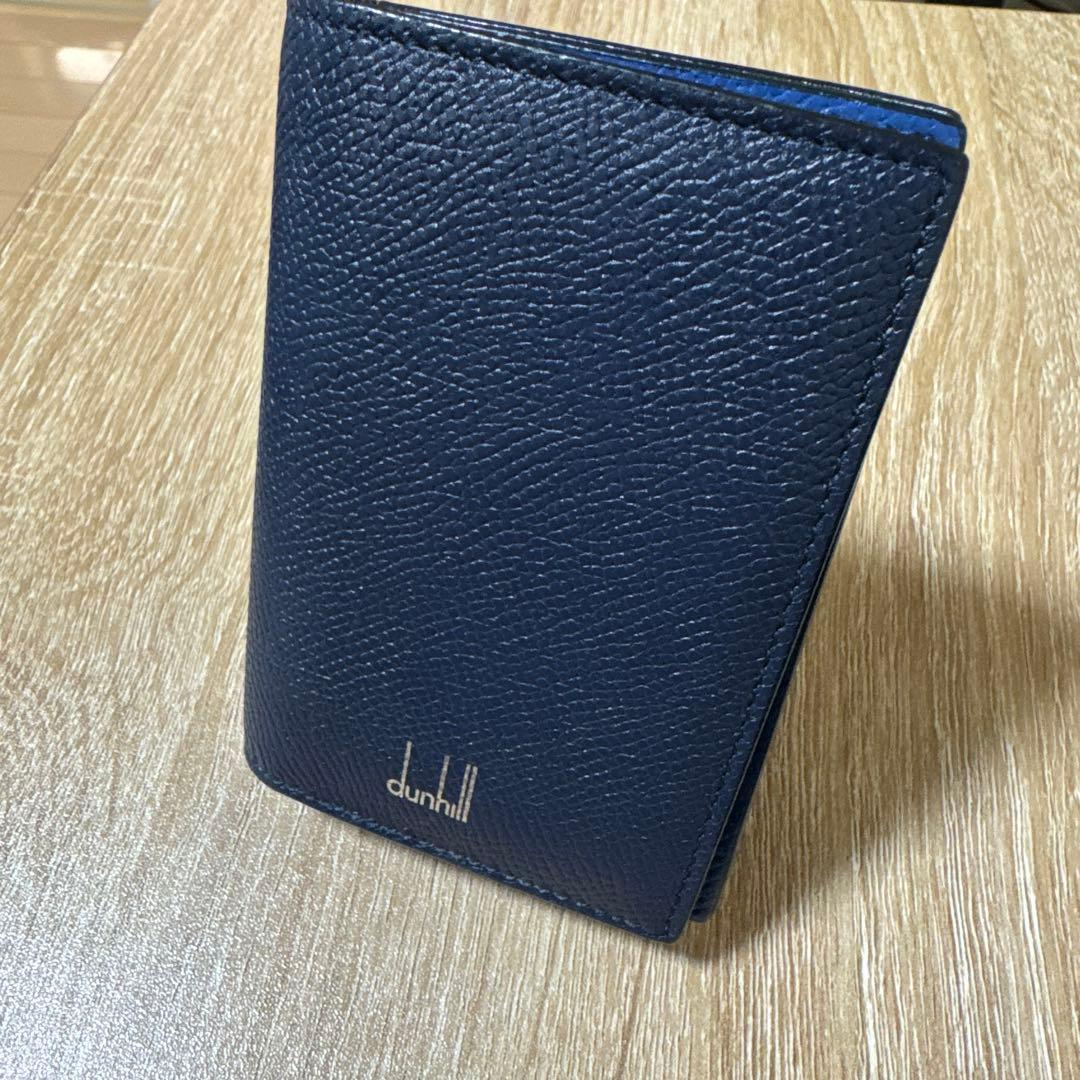 dunhill ネイビー レザー 名刺入れ　カドガン
