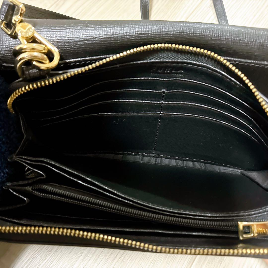 極美品 フルラ バッグ リーヴァ L ショルダーバッグ お財布バッグ 一体型