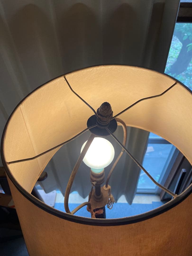 ミッドセンチュリー ヴィンテージ 籐編み フロアランプ スタンドライト　当時物