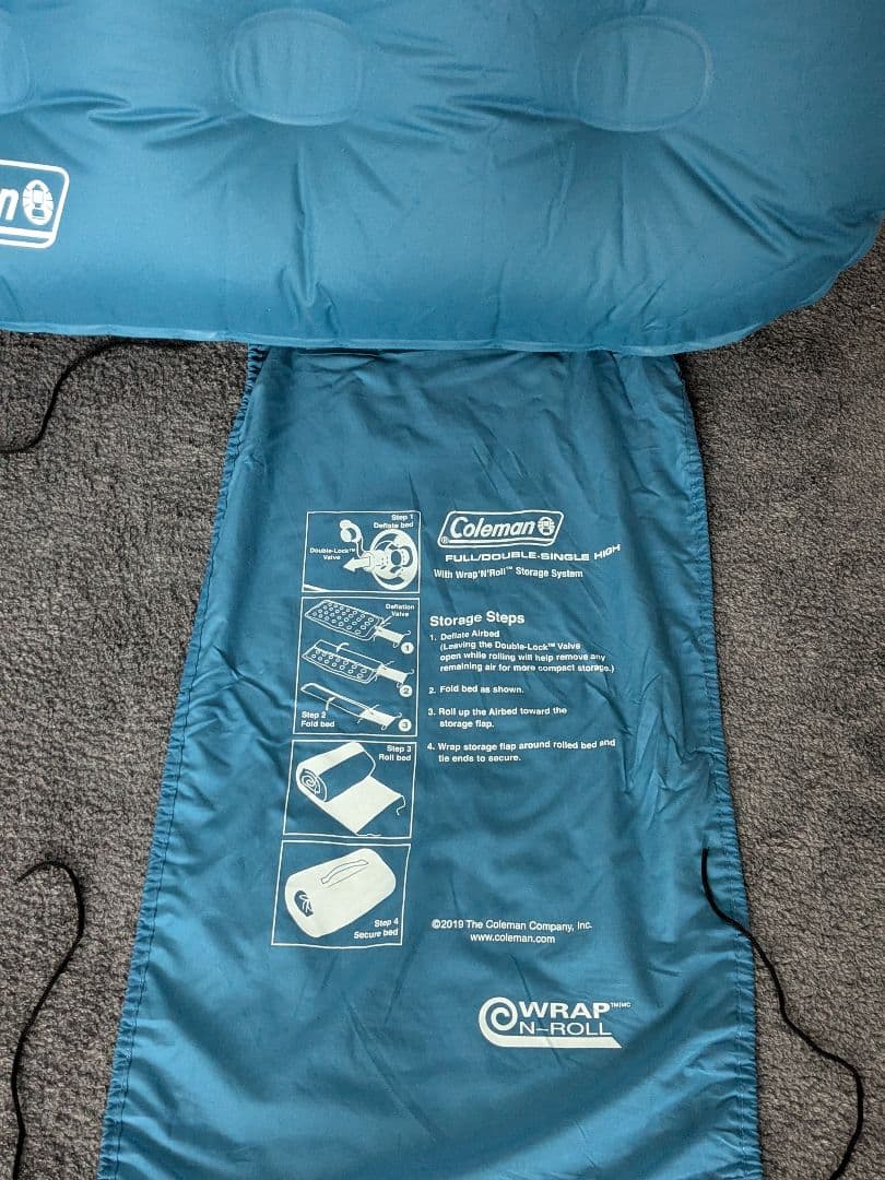 《値下げ中》エアーベッド Coleman コールマン ダブル　キャップ　車中泊