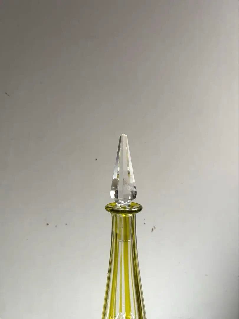 602 BACCARAT オールドバカラ ラグニーLAGNY カラフ 黄色被せ