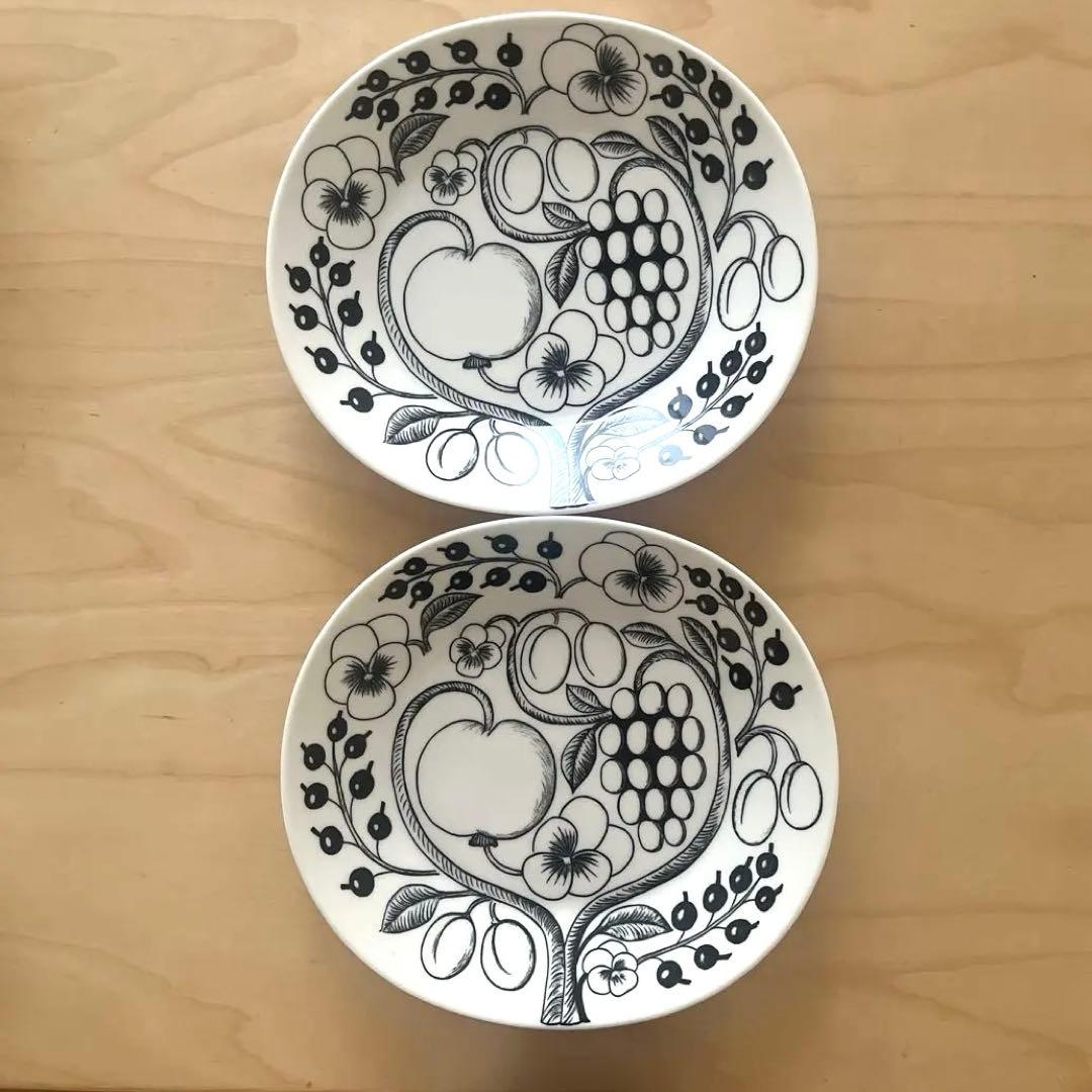 【新品】ARABIA (アラビア)ブラックパラティッシ　オーバル皿 2枚セット