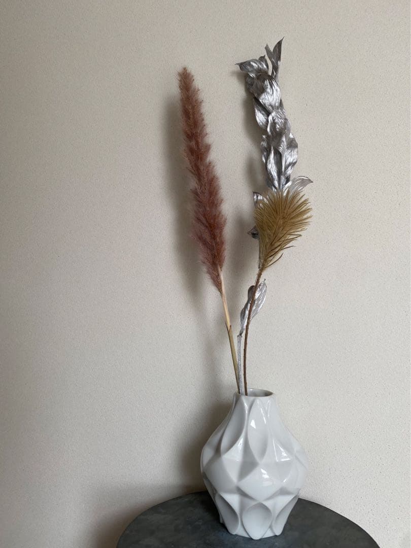 ドイツ アンティーク ビンテージ 単色 白 小瓶 花瓶 フラワーベース 希少美品