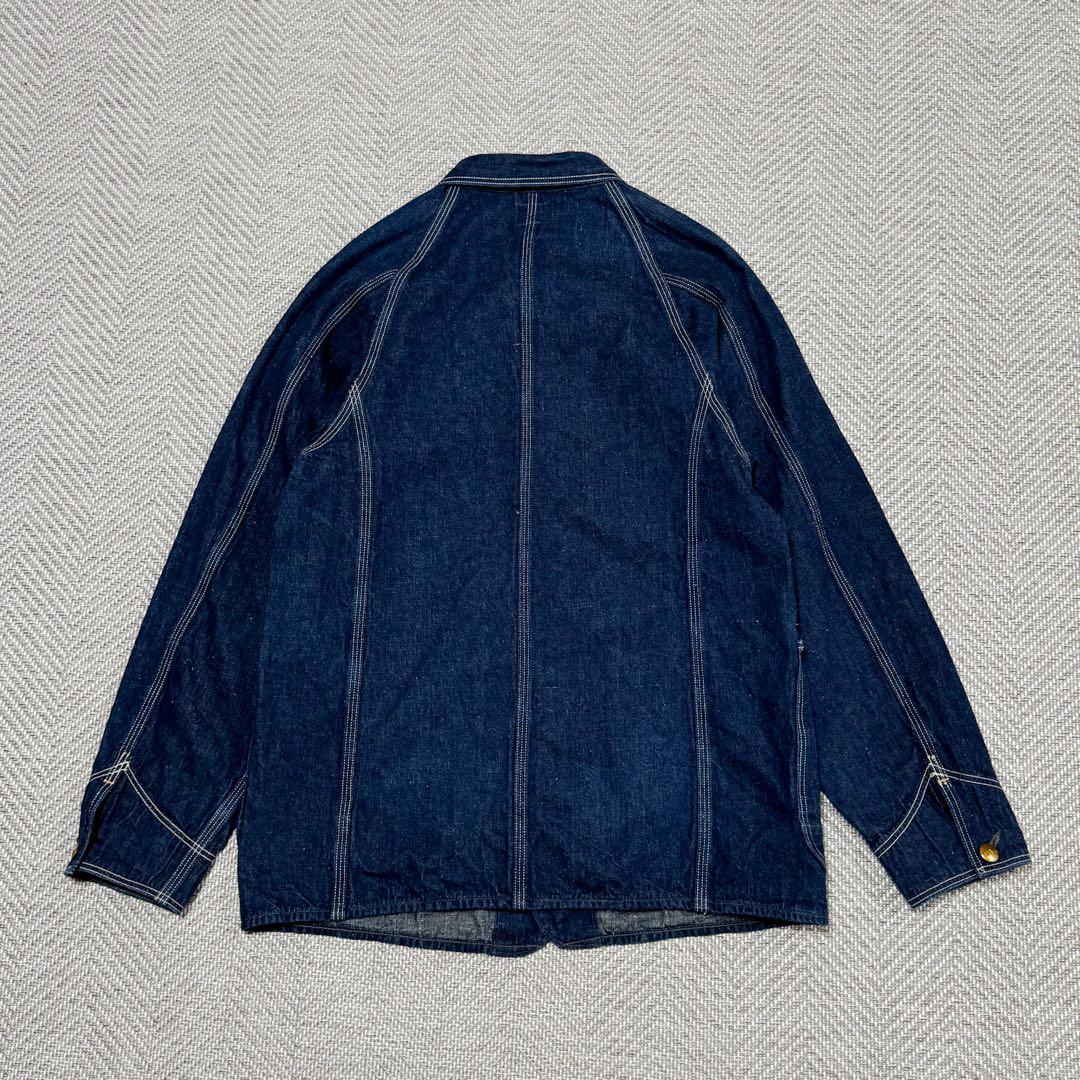 極美品 オアスロウ 1950 デニムジャケット カバーオール 金ボタン 1サイズ